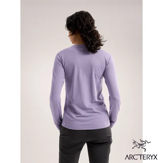 【Arcteryx 始祖鳥官方直營】女 Taema 快乾長袖圓領衫(藍香雜紫)