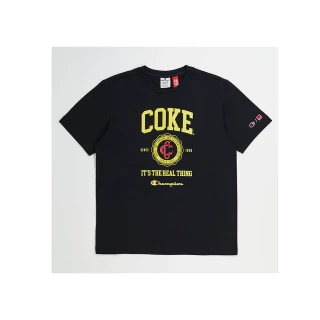 【Champion】官方直營-Coca Cola x CHAMPION 印花短袖TEE(黑色)