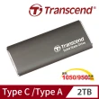 【Transcend 創見】ESD265C 2TB USB3.1/Type C 雙介面行動固態硬碟-玄鐵灰(TS2TESD265C)