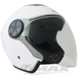 LAUS雙鏡片半罩大頭機車安全帽CA313-白色(贈6入免洗內襯套-速)