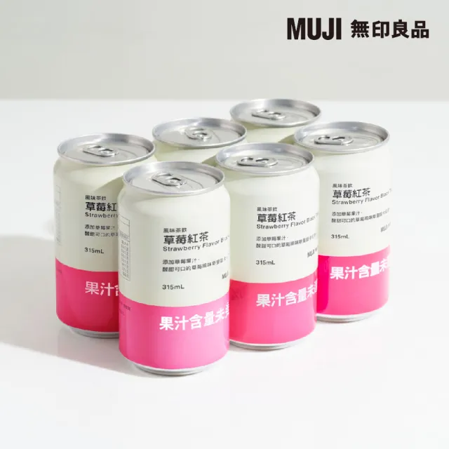 【MUJI 無印良品】風味茶飲 草莓紅茶 ３１５ｍｌ*6入