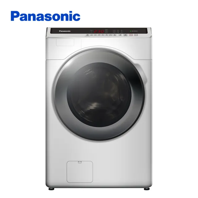 【Panasonic 國際牌】19公斤溫水泡洗淨洗脫滾筒洗衣機-晶鑽白(NA-V190MW-W)