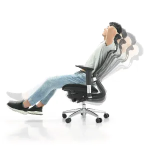 【舒樂活 4Health】NU Chair — 居家人體工學辦公椅（鋁合金腳）(電腦椅 辦公椅 腰靠 健康 人體工學)