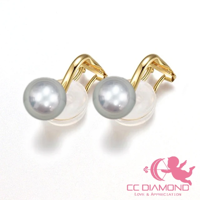CC Diamond 日本AKOYA真多麻 無耳洞耳夾式耳環(品質很好)