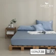 【GOLDEN-TIME】60支100%純淨天絲三件式枕套床包組-晴空藍(雙人)