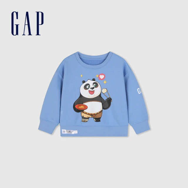 GAP 男幼童裝 Gap x 佩佩豬聯名 Logo印花刷毛圓