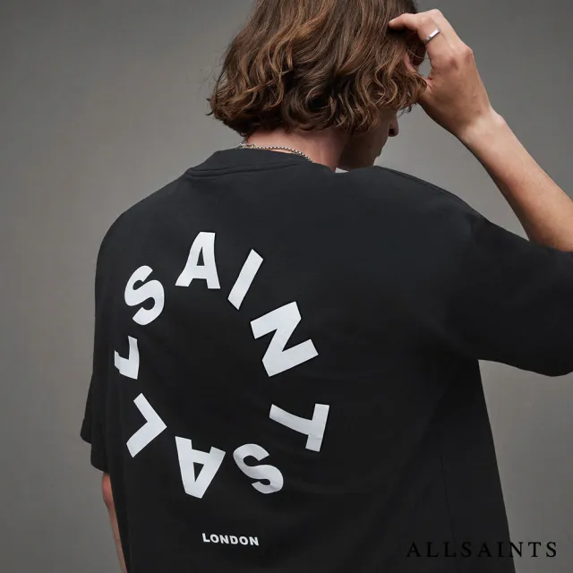 【ALLSAINTS】TIERRA 純棉寬鬆LOGO短袖T恤  M072PB(舒適版型)