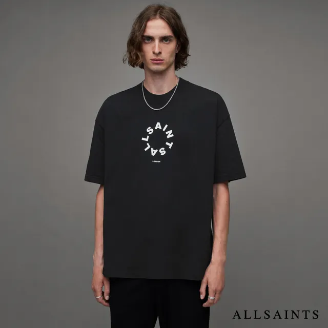 【ALLSAINTS】TIERRA 純棉寬鬆LOGO短袖T恤  M072PB(舒適版型)