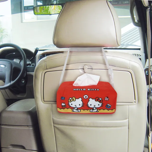 【HELLO KITTY】CT面紙盒掛袋 KT可愛物語 PKTD018R-03(車麗屋)