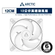 【Arctic】P12 Max PWM 12公分風量型風扇 白色(原廠保固六年)