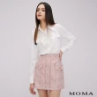 【MOMA】質感花紗小香短裙(橘色)