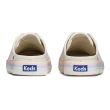 【Keds】KICKSTART MULE 百搭條紋真皮穆勒休閒鞋-米白(9241W123775)