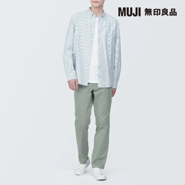 【MUJI 無印良品】男有機棉混彈性綾織合身褲(共5色)