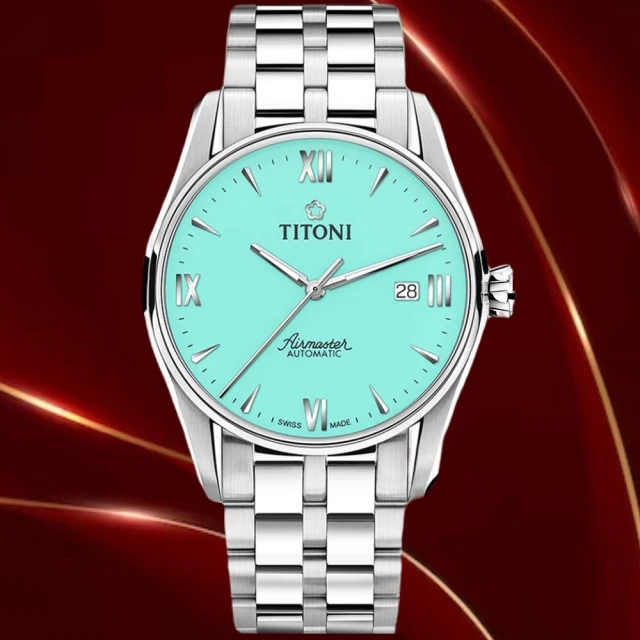 TITONI 梅花錶TITONI 梅花錶 官方授權 空中霸王系列 羅馬機械腕錶 40mm(83908S-691 TIFFANY 蒂芬尼)