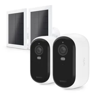 兩鏡頭+兩太陽能板組【NETGEAR】Arlo Essential QHD 雲端無線防水WiFi網路攝影機/監視器 VMC3250
