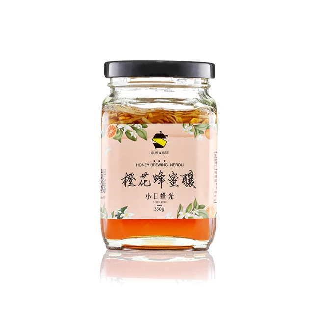 小日蜂光 橙花蜂蜜釀350g柳丁花釀(柳橙鮮花及頂級蜂蜜自然古法釀製)