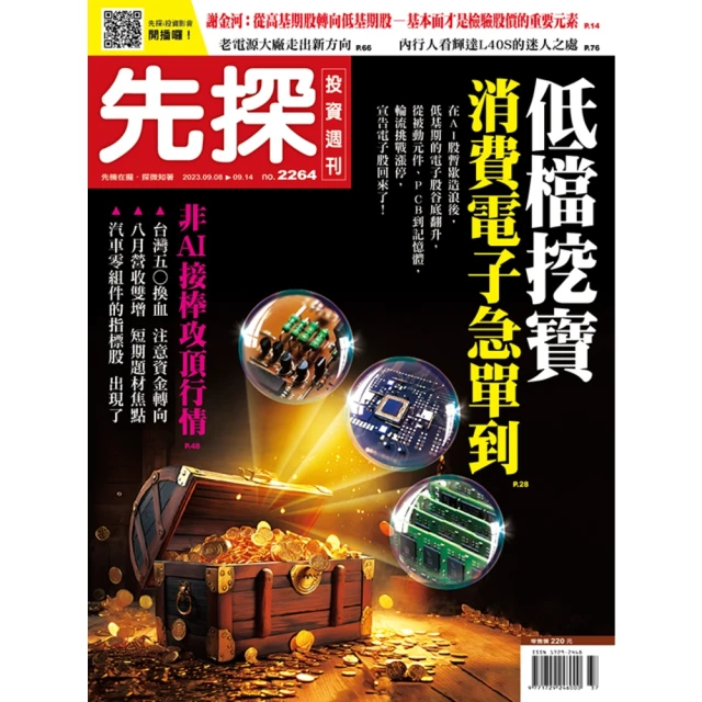 【MyBook】【先探投資週刊2264期】低檔挖寶 消費電子急單到(電子雜誌)