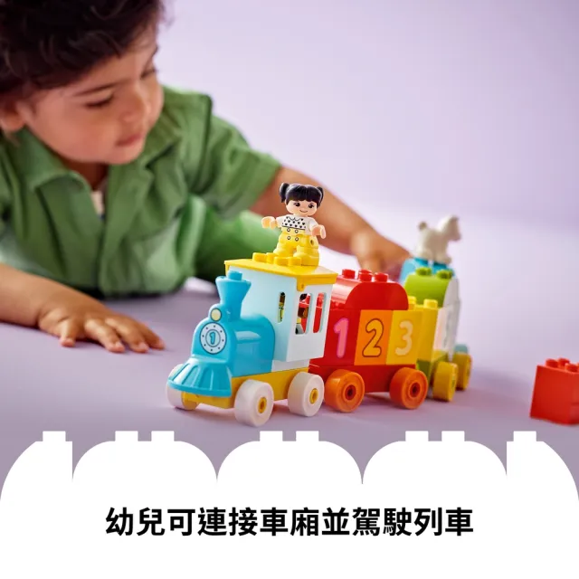 【LEGO 樂高】得寶系列 10954 數字列車－學習數數(火車玩具 數字學習 DIY積木 兒童玩具)