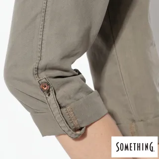【SOMETHING】女裝 NATURAL EASY JEAN綁帶休閒褲(灰褐色)