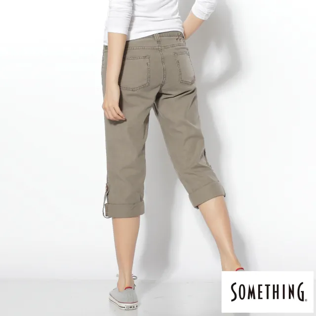 【SOMETHING】女裝 NATURAL EASY JEAN綁帶休閒褲(灰褐色)