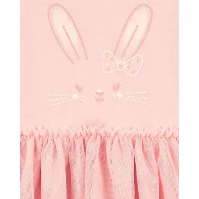 【美國Carter’s官方授權】粉色蝴蝶結小兔洋裝(原廠公司貨)