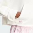 【adidas 愛迪達】NEUCL Hoodie 女 連帽 上衣 帽T 休閒 三葉草 寬鬆 棉質 舒適 白粉(IU2498)