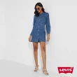 【LEVIS 官方旗艦】女款 牛仔外套式洋裝 / 收腰 / 淺中藍色 熱賣單品 38950-0004