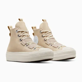 【CONVERSE】CTAS LIFT HI 高筒鞋 休閒鞋 厚底鞋 女鞋 淺卡其米(A06494C)