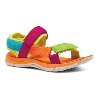 【MERRELL】美國 童 KAHUNA WEB 健行涼鞋《炫彩/亮橘》MLK164949/兒童涼鞋(悠遊山水)