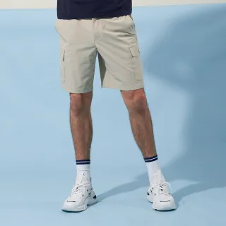 【ELLE ACTIVE】男款 四面彈休閒工裝短褲-卡其色(EA24M2M3002#82)