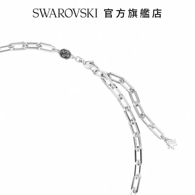 【SWAROVSKI 官方直營】Constella 項鏈 白色 鍍白金色