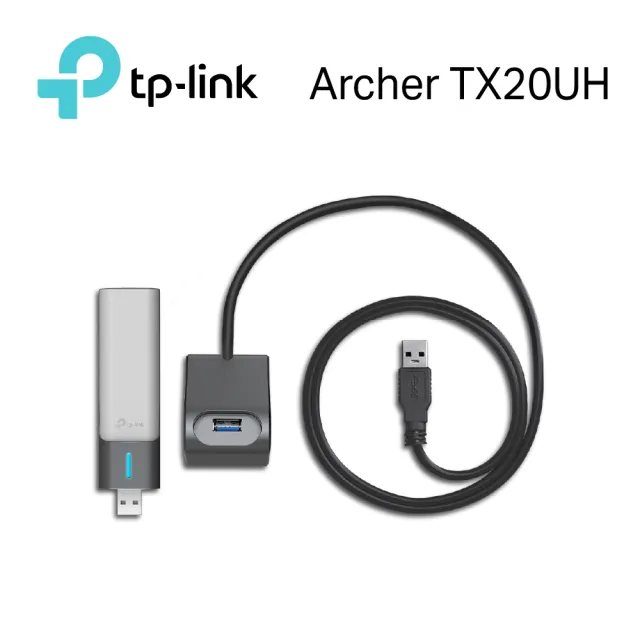 【TP-Link】Archer TX20UH AX1800 MU-MIMO 高增益天線 雙頻WiFi6 USB3.0 無線網卡(Wi-Fi 6 無線網路卡)