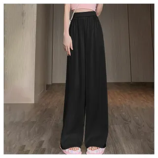 【初色】現貨 夏季寬鬆直筒高腰防曬冰絲長褲-共3色-67929(M-2XL可選/快速出貨)