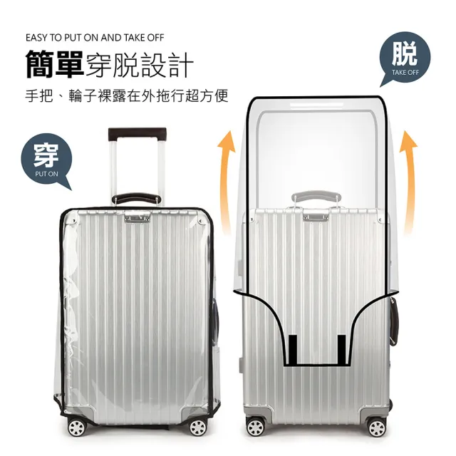 【Jo Go Wu】行李箱保護套(適用20-30吋 防潑水 行李箱防塵套 防刮 透明好辨識)