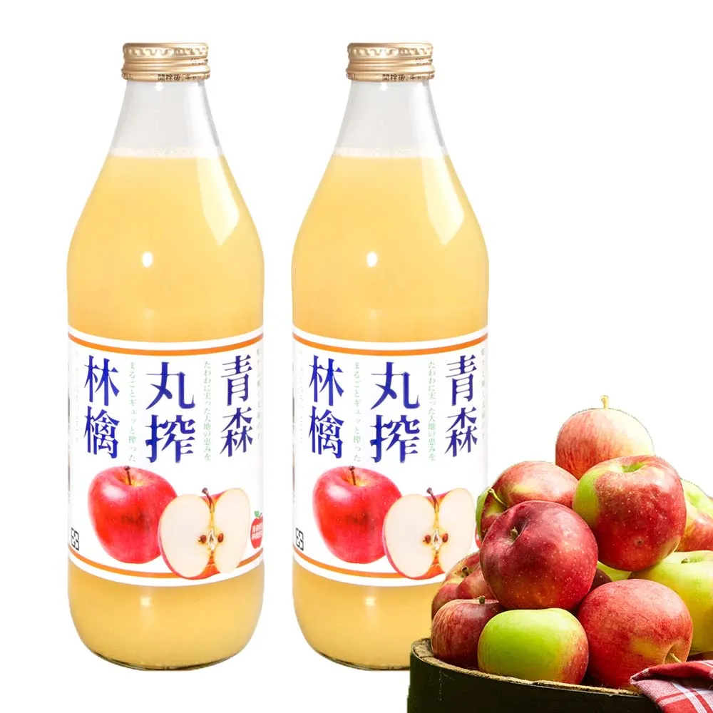 Shiny 青森丸搾蘋果汁1000mlx6瓶/箱