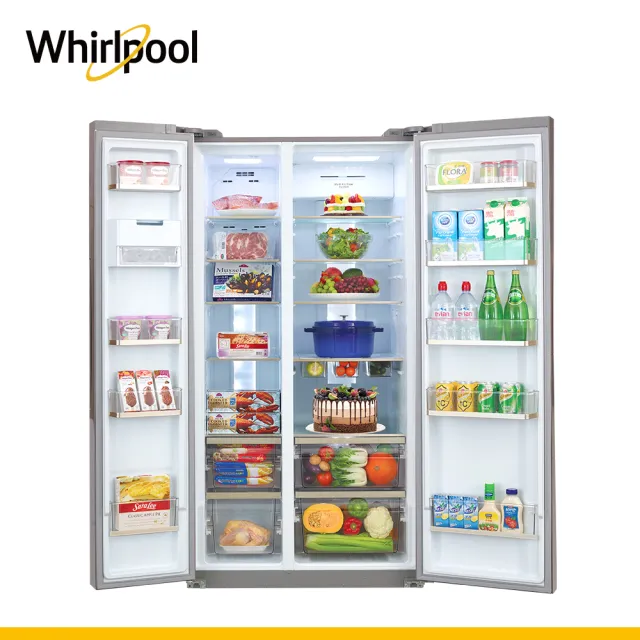 【Whirlpool 惠而浦】590L智能溫度控制變頻對開門冰箱(WHX620SS)
