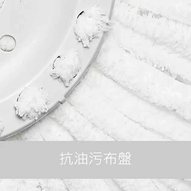 【好神拖】輕巧手壓式拖把架-袋裝+2布盤(抗油汙布盤)
