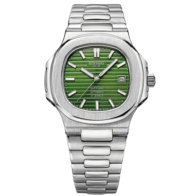 BOSSWAY 簡約綠意機械錶(綠-45mm)優惠推薦