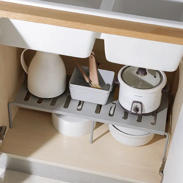 【SUNLY】可伸縮廚房分層置物架 下水槽櫥櫃收納架 鍋具置物架 雜物收納架