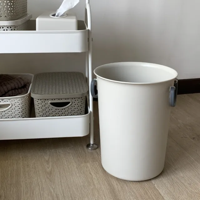 【GINII基尼家居】無蓋質感霧面雙耳垃圾桶 垃圾筒 回收桶 M號 無印風 台灣製