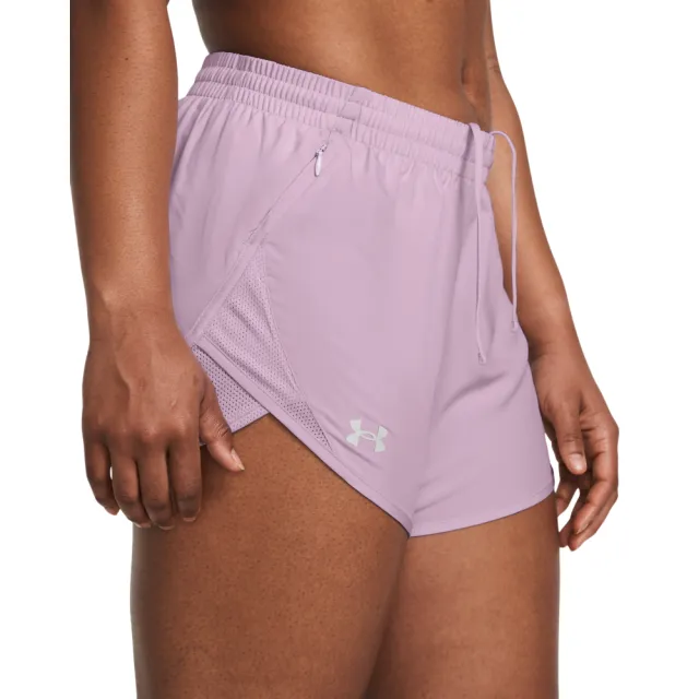 【UNDER ARMOUR】UA 女 Fly By 運動短褲_1382438-543(霧粉色)