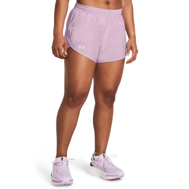 【UNDER ARMOUR】UA 女 Fly By 運動短褲_1382438-543(霧粉色)