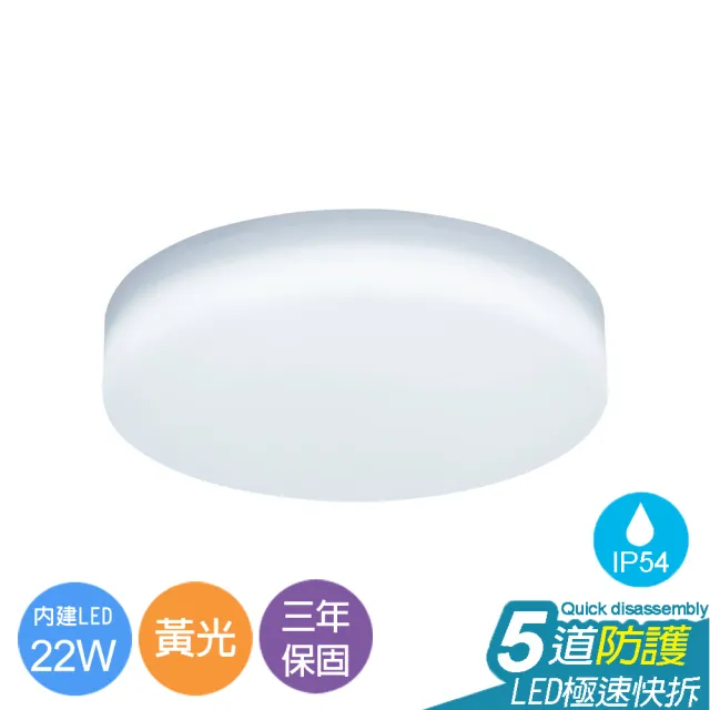 【華燈市】快可換 22W日式型LED吸頂燈(燈飾燈具 吸頂燈/陽台燈/浴廁燈/走道燈/玄關燈)