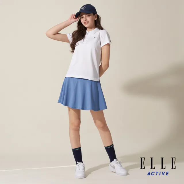 【ELLE ACTIVE】女款 法式經典短袖POLO衫-白色(EA24M2W1101#90)