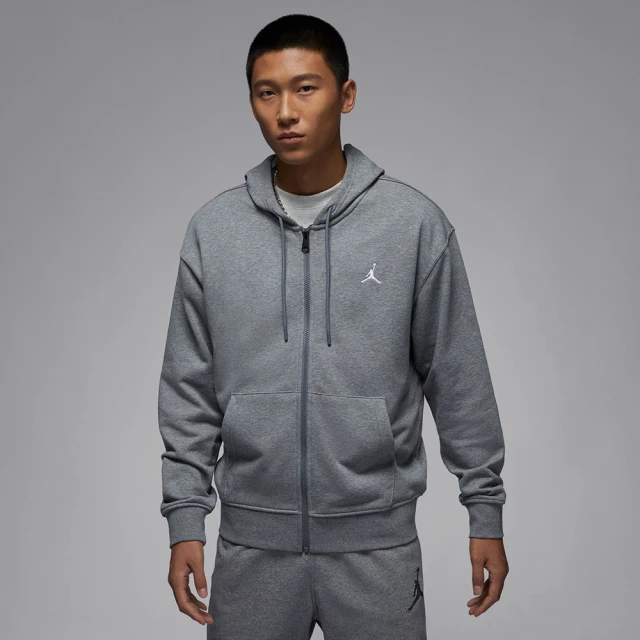 NIKE 耐吉 外套 男款 運動連帽外套 AS M J ESS FLC FZ HOODIE LB 灰 FQ1867-091