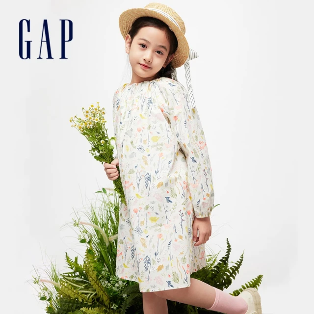 GAP 女童裝 方領無袖洋裝-多彩印花(466671) 推薦