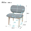 【NITORI 宜得利家居】◎耐磨耐刮布款 實木餐桌椅3件組 RELAX 120 WIDE NSF WW/GY 橡膠木