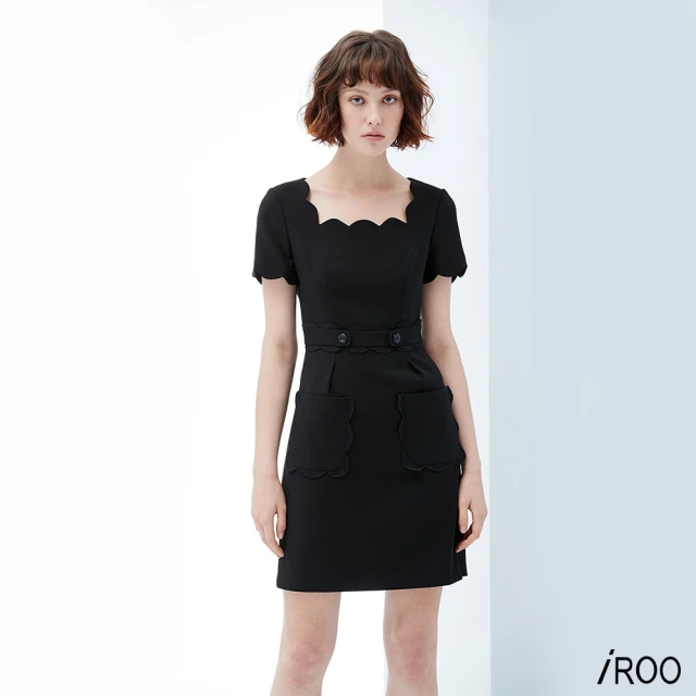 iROO 優雅女人時尚短袖洋裝