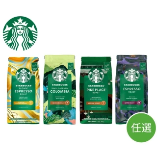 【STARBUCKS 星巴克】咖啡豆200g/包(派克市場/黃金烘焙/哥倫比亞)