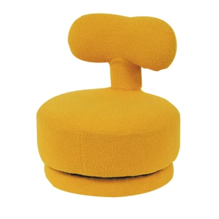 【文創集】卡帝可拆洗絨布料造型旋轉椅凳(二色可選＋可360度旋轉)